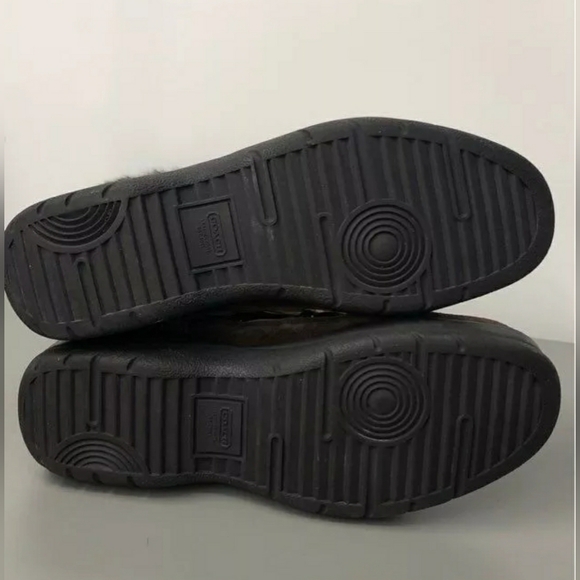 Like NEW Coach Designer Laurilyn Brown Patchwork Fur Winter Designer Boots Sz 8 - Picture 7 of 7